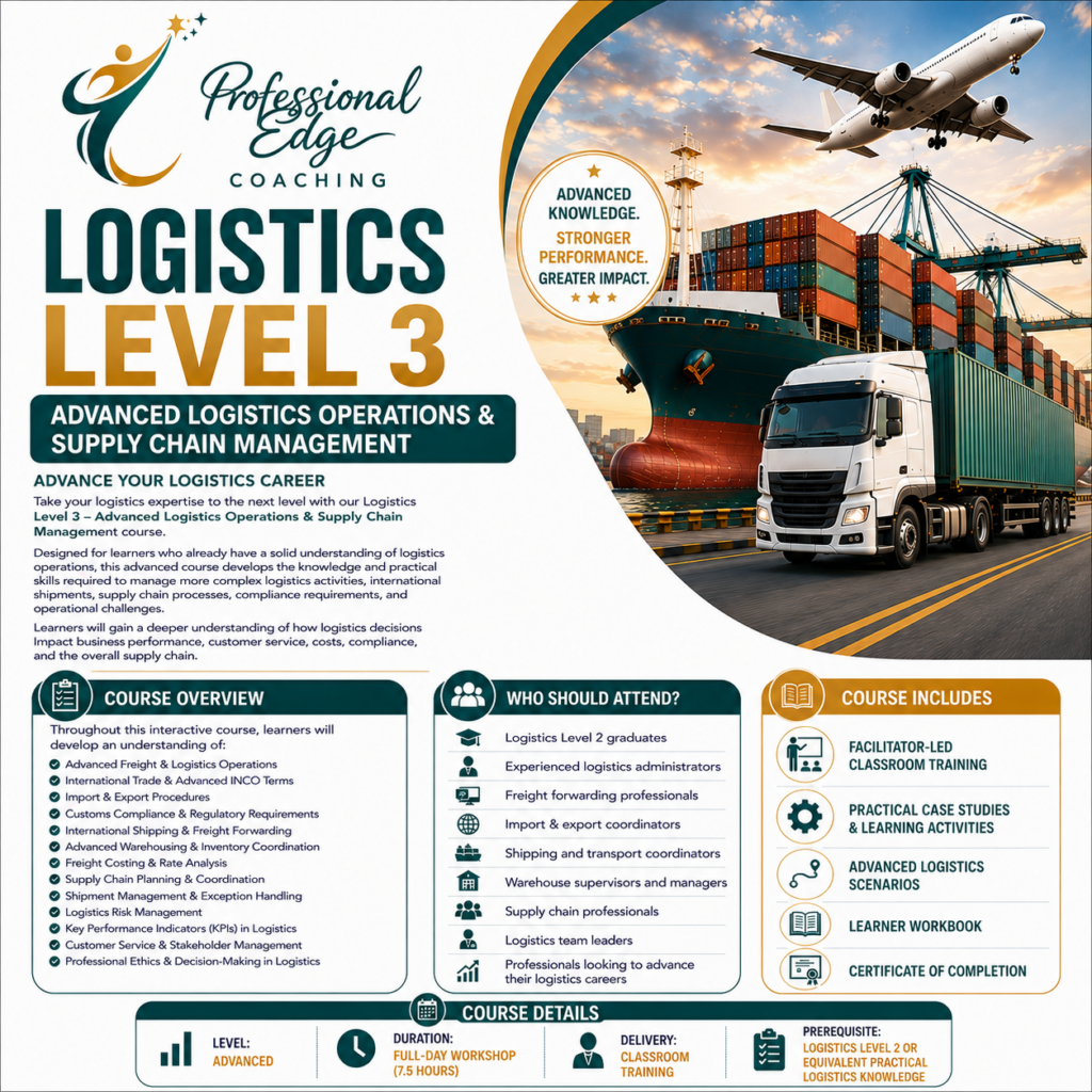 Logistics Level 3 - In class Training